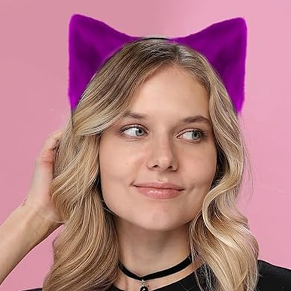 Katte-Ræv Faux Fur Ørehovedbånd Sød Halloween Kostume Håndlavet Dyrefurry Øre Hårbøjle