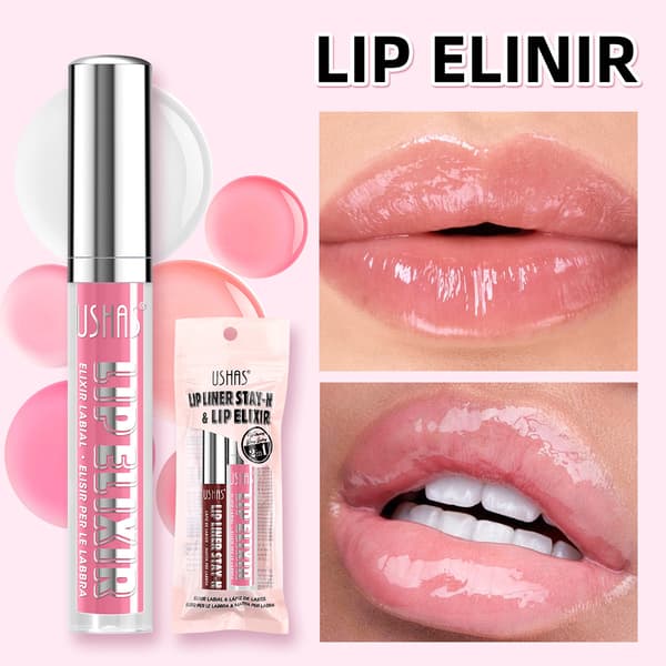Long-lasting dual peel-off lip stain + lip gloss set UC115
