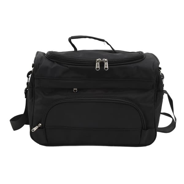 Multifunctional Large Capacity Storage Bag with Zipper, Cosmetic Bag with Shoulder Strap