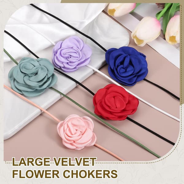 Rose Choker Halskjede for kvinner hvit White