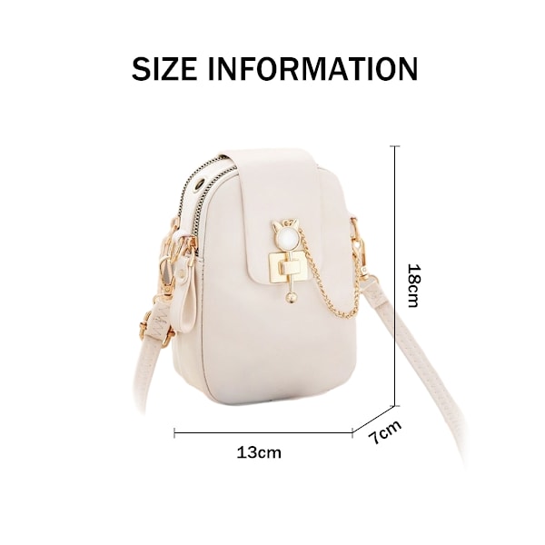 Crossbodyväska för kvinnor Axelväska Mobiltelefonväska Liten Cross Body Justerbar Axelrem Mobilväska