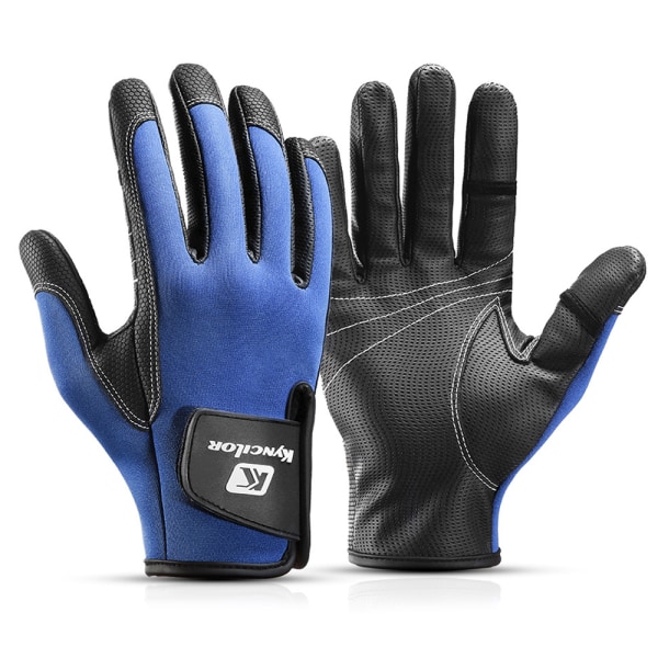 Fishing Gloves Two-Finger Cut, Non-Slip Waterproof Gloves for