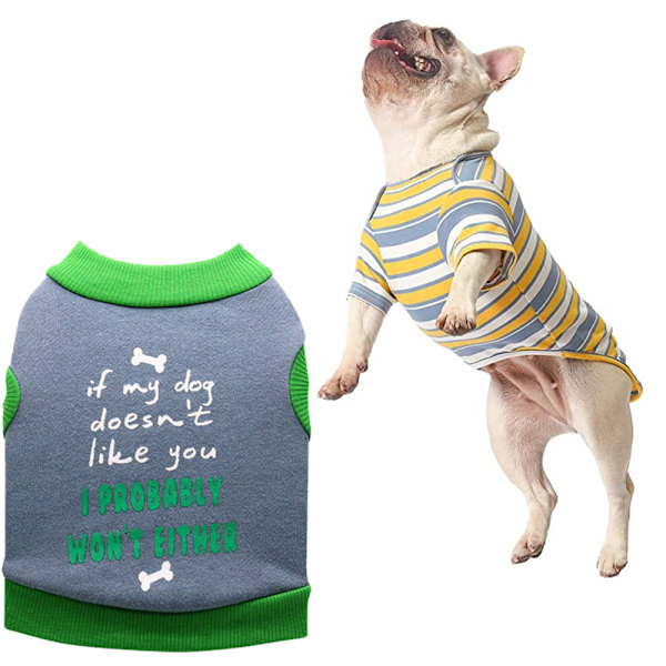 4 st husdjurskläder Husdjurstillbehör Fleece \"bokstavsben\" liten hund hundväst