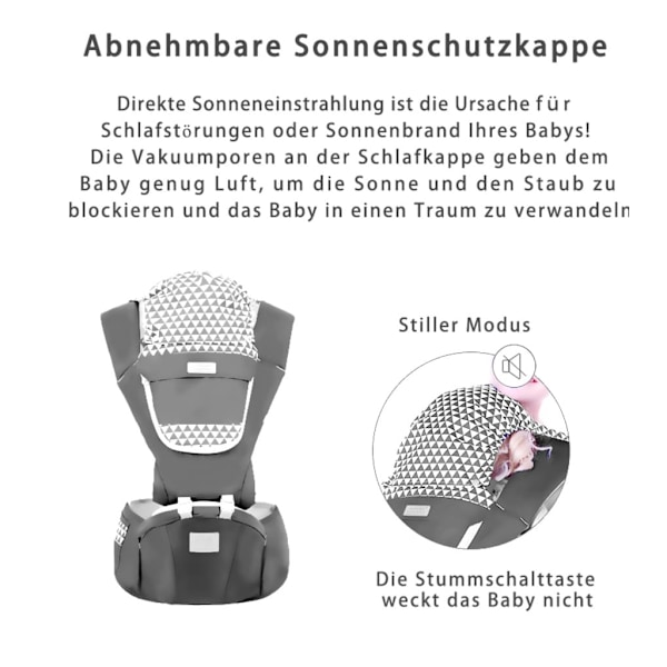 Bable Ergonomiset Vauvankantorepun Säilytyspaikka Vauvoille Jopa 15 Kg, Ihanteellinen