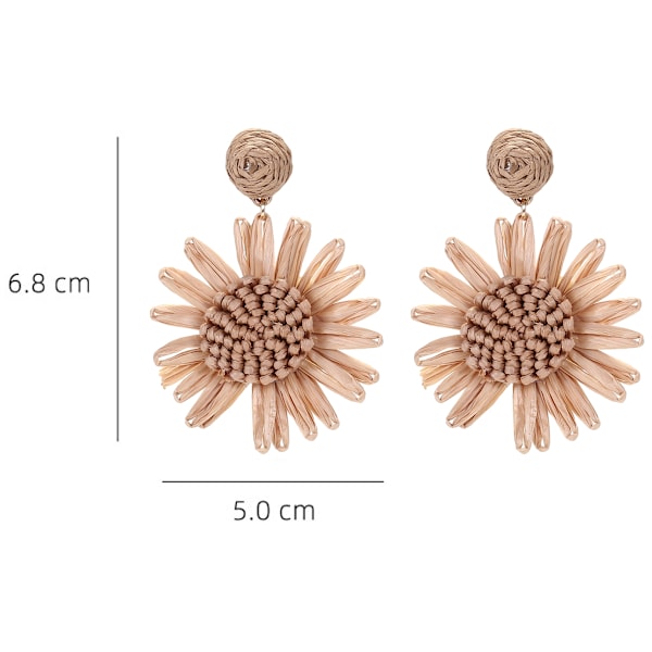 2 par Raffia örhängen dingla dropp örhängen söta mode örhänge sommar strand smycken för kvinnor