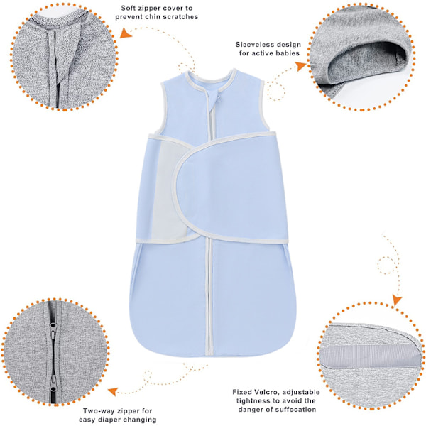Sovesekk for babyer - silkestoffs sovesekk for å swaddling babyer