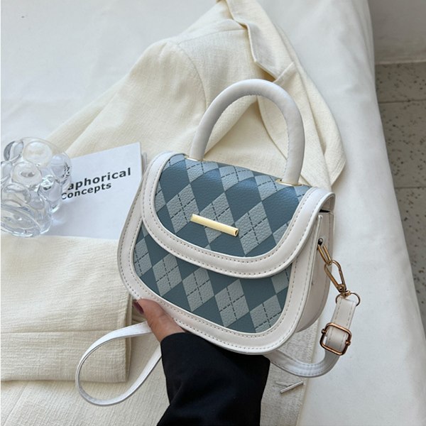Damväska, Casual Messenger Bag, Bärbar Diamant Axelväska, Liten Väska