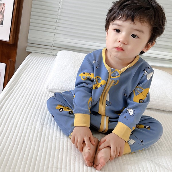 Helårs sovepose til småbørn med fødder, let og åndbar langærmet quiltet baby bæreblanket til tidlige gående