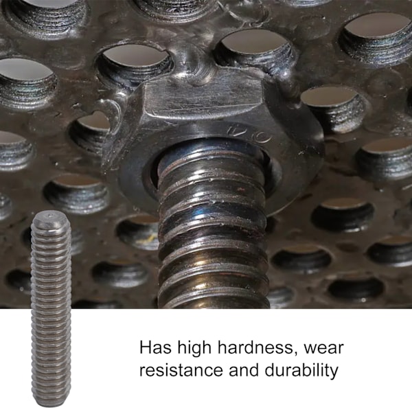 4808 Serie M4 Rustfritt Stål Gjengede Stenger Slitesterk Holdbar Høy Hardhet Stang Bar Studs4808-0004-0020