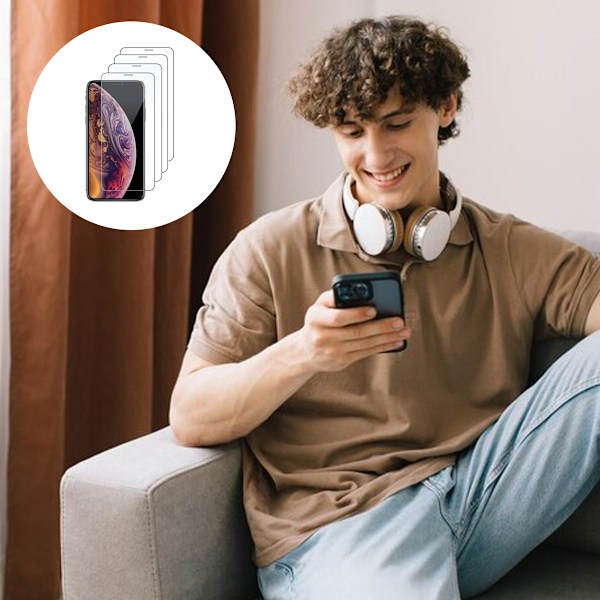 4-Pack Högkvalitativa Härdat Glas Skärmskydd för iPhone 12 Mini