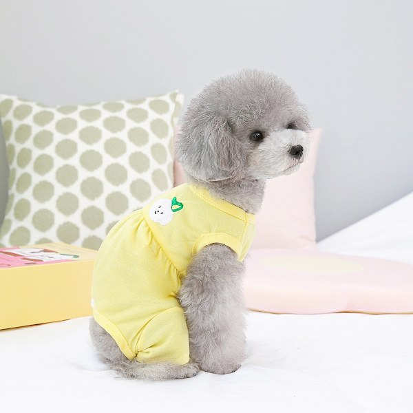 Katte Kirurgisk Gendannelsesdragt, Kæledyrs Kirurgisk Onesie Efter Operation, Kæledyrs E-krave Alternativ til Hund (Gul)