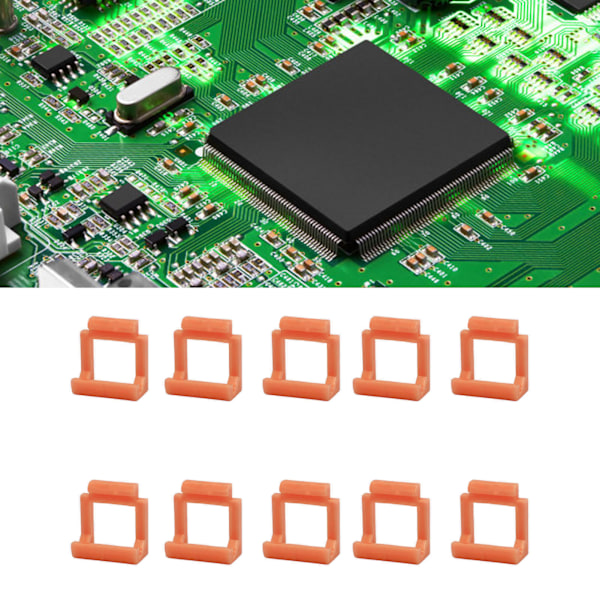 10 st PCIE Riserkort Hållare PCIE till USB3.0 Säker Fästning Hållbar Hård Plast PCIe Adapterklämmor Orange