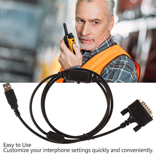 Programmeringskabel Intercom USB Skriv Frekvenslinje Plug and Play Datakabel för PC75 RD620 RD980