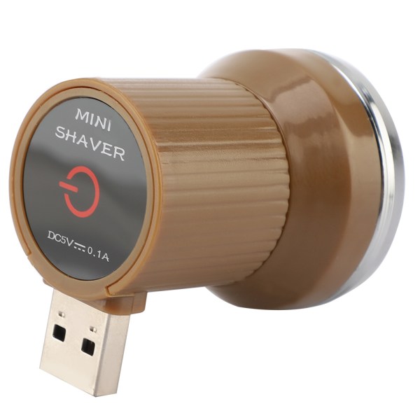 Mini elektrisk rakhyvel bärbar USB reserakapparat för män (kaffe)