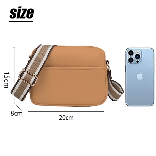 Crossbody-väskor för kvinnor Läder Cross Body Handväskor Snygg och enkel Crossbody-väska Liten Crossbody-väska med myntplånbok Fickor Kvinnor Kvadratisk axel