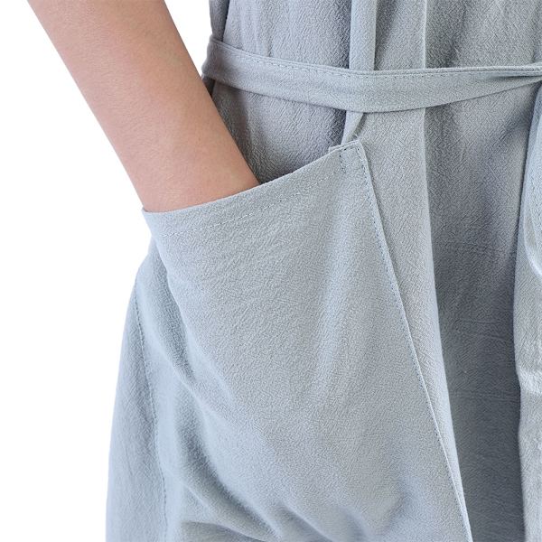 1 st. Unisex Bomulls-Förkläde med En Ficka Sommar för Kök Matlagning Husstädning (Ljusgrön)