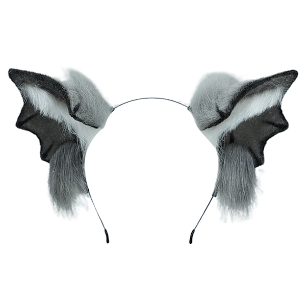 Plush Fyldig Djævel Bat Øre Pandebånd Dyr Halloween Jul Kostume Tilbehør