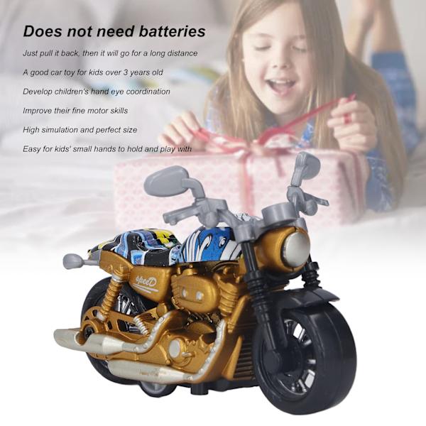 Mini Motorcykel Model Legering Høj Simulation Fremme Koordination Træk Tilbage Motorcykel Legetøj til Børn Guld