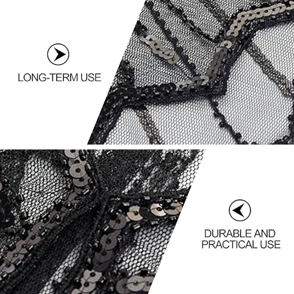 Kvindesjal i 1920'er Flapper-stil, Sequins og Perler Sjal og Wraps til Aftenskjole/Fester/Bryllup/Formelle Anledninger/Aften