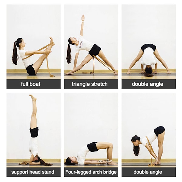 Yogaband - Verktyg för Flexibilitet | Övningar | Yogabälte med Justerbar Metallspänne