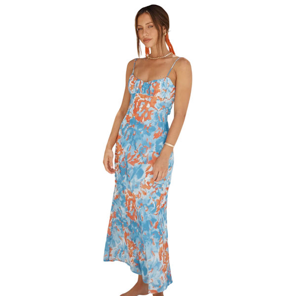 Satin Silke Bakløs Tube Top Maxi Kjole for Kvinner Lav Rygg Hult Elegant Stroppeløs Lange Kjoler