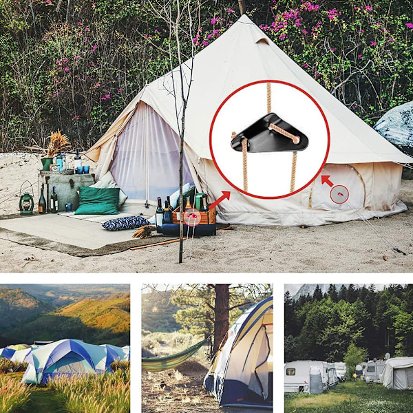Telttensorer i aluminiumlegering, snorejustering, rebjustering til telt, vandreture, camping