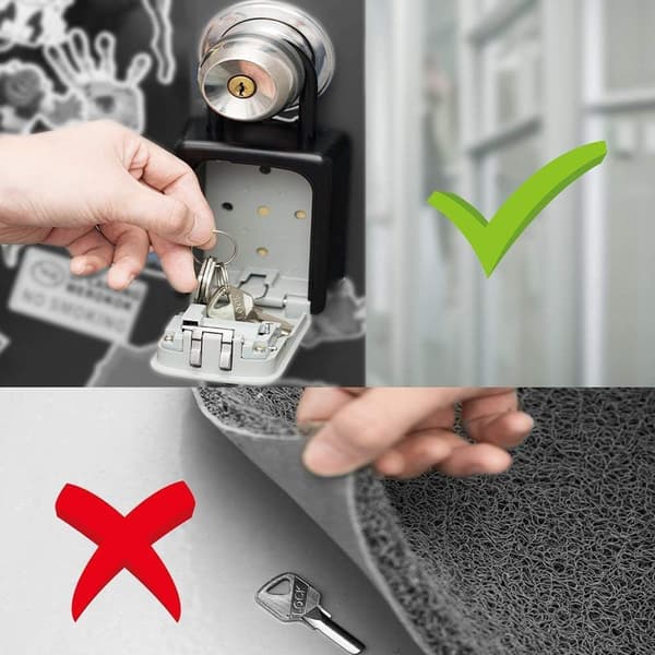 Portable Key Safe with Removable Shackle (No Installation Required)