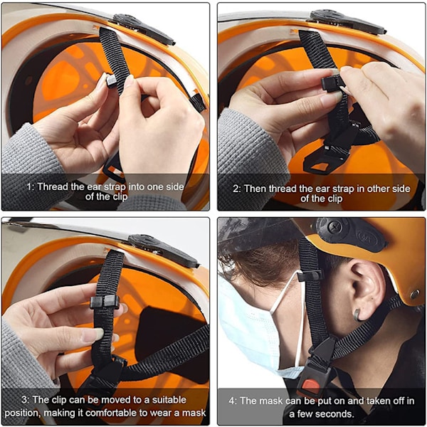 10-pack Maskhållare Skidhjälm Clip Hållare för att Fästa Masker på Hjälmen - Maskförlängningskrok för att Förlänga Masker, Maskhållare för Vuxna och