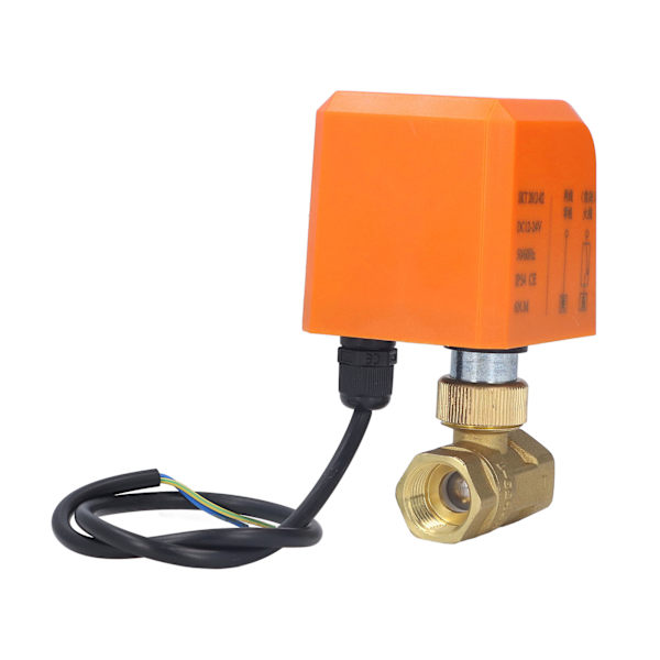 DN15 2-vejs 2-tråds elektrisk kugleventil Normalt lukket Messingventil 1/2 tommer rørgevind DC12‑24V