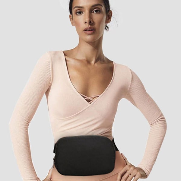 Bältesväska för Kvinnor Män, Trendig Crossbody Fanny Packs Vattentät Mini Midjeväska Bum Bag med Justerbar Rem för Löpning, Vandring, Promenader och Resor