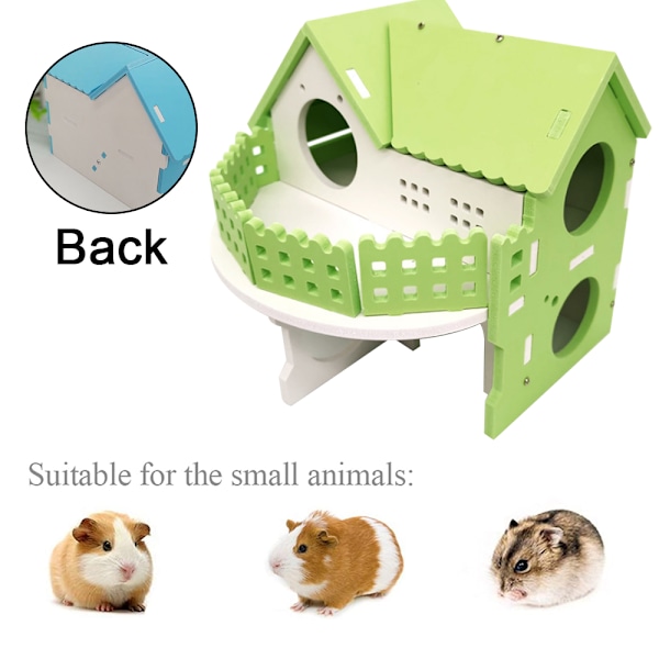 Hamstergömställe, Montera Hamster Hut Villa, Burhabitat Dekor Tillbehör, Leksaker för Hamster Hamster Sovrum