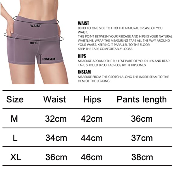 1 st Kvinnors Högmidjade Yogashorts med Sidofickor Magkontroll Löpning Gym Träning Biker Shorts för Kvinnor