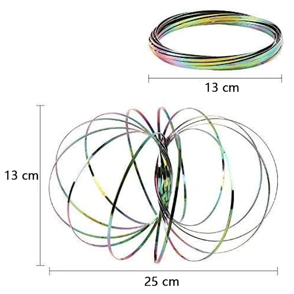 1 stk Rustfrit stål armbåndslegetøj 3D magisk flowring interaktiv kinetisk fjederarmbånd afstressende legetøj til børn og voksne