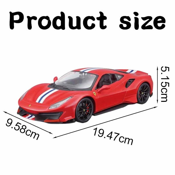 Bburago 1:24 urheiluauto kilpa-auton malli simuloitu seos poikien Ferrari-lelu red