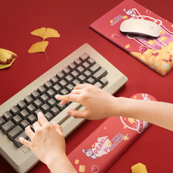 Håndleddstøtte for tastatur, PU sklisikker komfortabel minneskumfylling - Boblemelkete