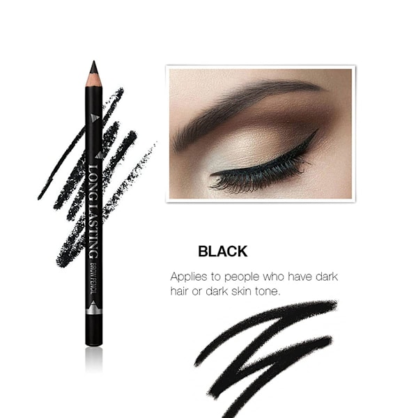 12 stk. Sorte Øjenbryn Eyeliner Blyanter Makeup Pen, Vandfast Øjenbryn Blyant, Langvarig Farve Øjenbryn Gel Pen, Øjenbryn Farveblyanter