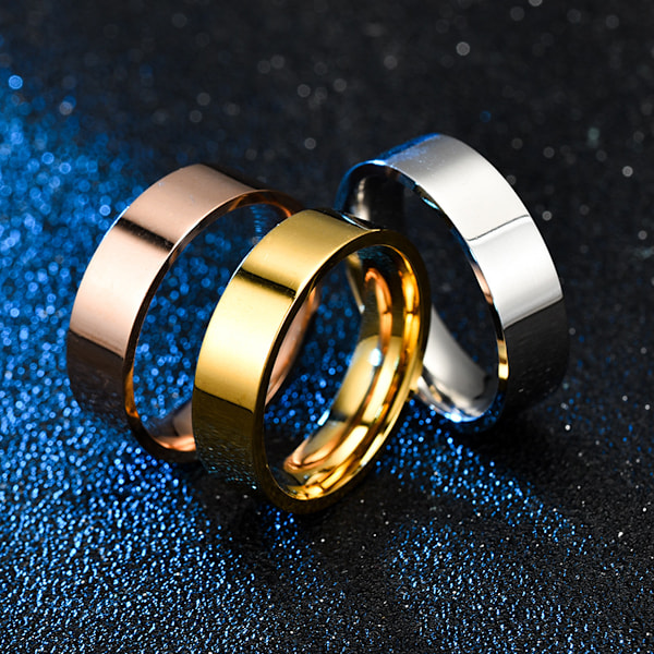 6 mm Titanring i rustfritt stål Smykker Frost Matt Kvinners Menn Ring Bryllupsbånd Komfortabel Passform Størrelse 6-9