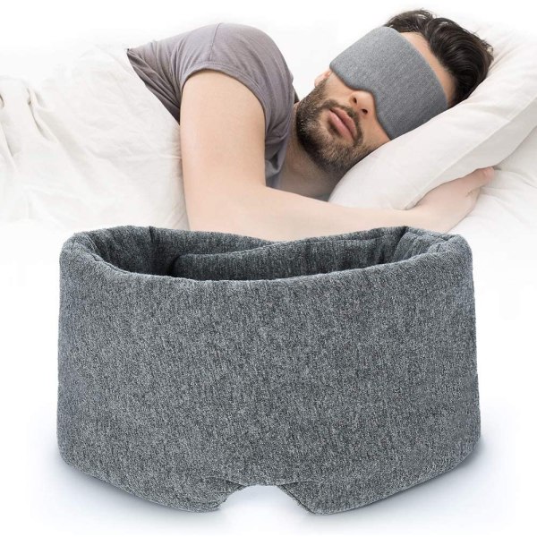 Sömnmask för rygg- och sidosövare, 100 % blockoutljus