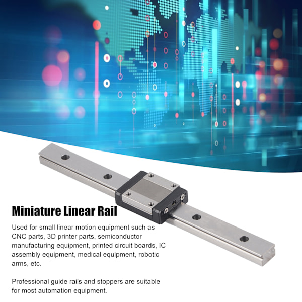 MGN15 Lineærguidekjerne Industriell Automatisering Utstyr Lineær Bevegelse Skli Skinne 200mm