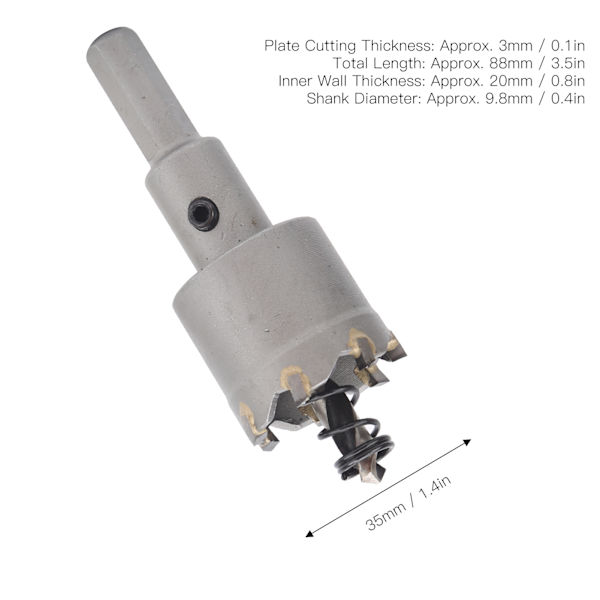 TCT Hålsåg Karbid Reamer Bit Legering Öppnare Metall Tjock Plåt Elektriker Klippset φ30~38mmφ35mm