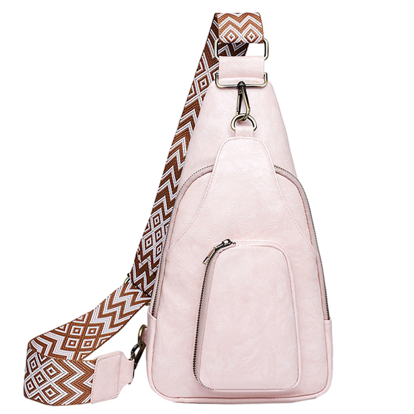 Slingväska för kvinnor, crossbody, PU-läder, liten slingväska, bröstväska, axelväska för resor, vandring