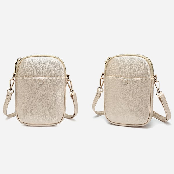 Crossbodyväska för kvinnor, axelväska i läder, mobiltelefonväska, liten crossbody, justerbar axelrem, mobilväska, plånbok, handväska för kvinnor