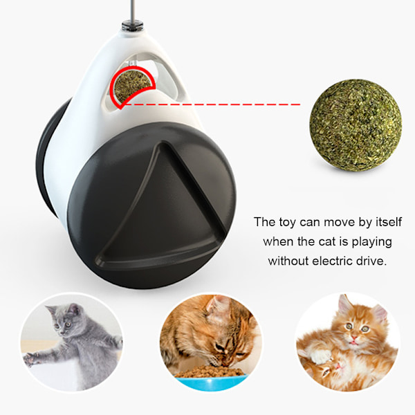 Rolig katt interaktiv leksak, tumbler, katt leksak, läckande leksak med rolig kattpinne