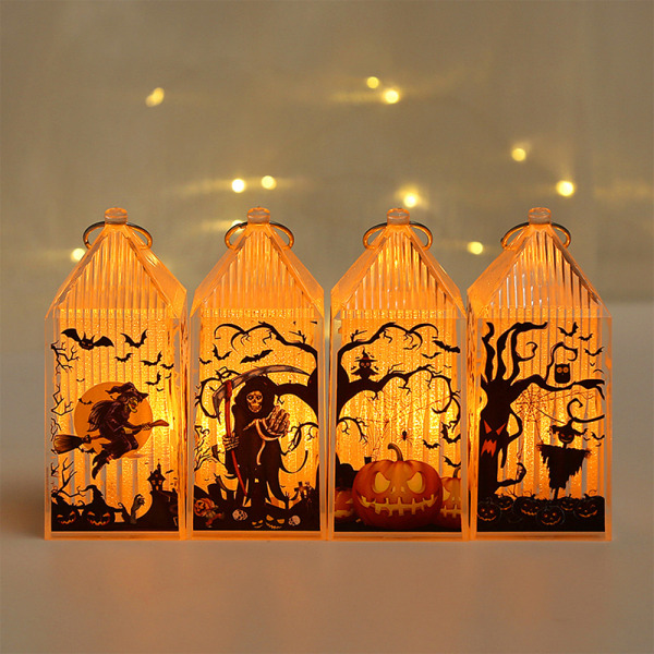 Halloween LED-lykt, liten retro stil, flammefri