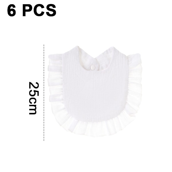 Baby Muslin Bandana Drool Bibs för Pojkar och Flickor Justerbara Baby Bibs Set 6PCS för Tandspottning och Droolning Multi-Use Scarf Bibs