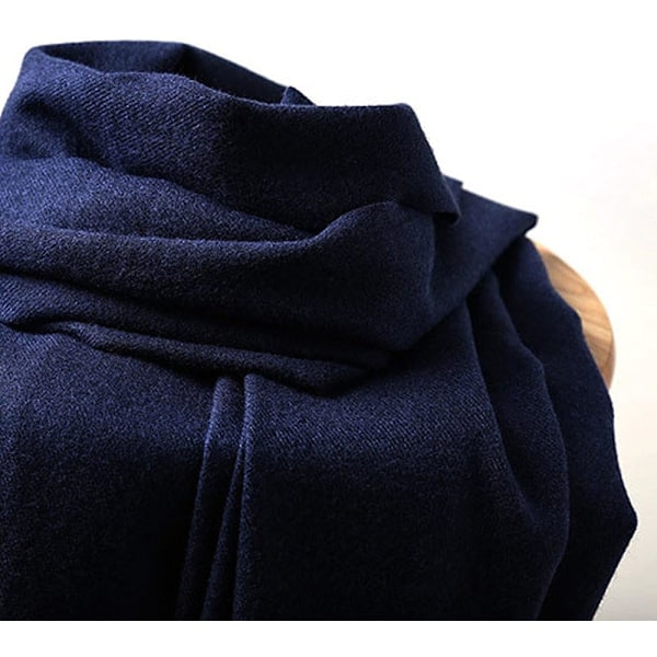 Kvinners Tykk Myk Kashmir Ull Pashmina Sjal Wrap Sjal - Varmt Ensfarget Stole