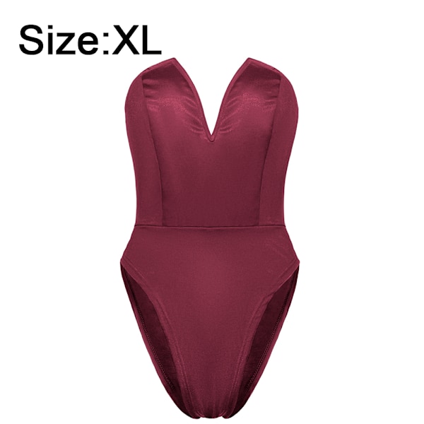 Axelbandslös Tubtopp Bodysuit Sleeveless Leotard Jumpsuit