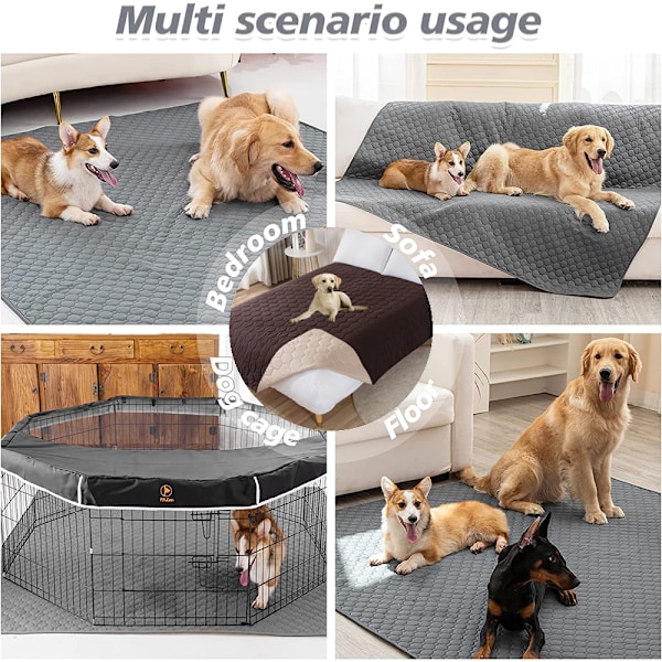 Hundeteppe Sofa Hundebed Måtte og Vandafvisende & Antislip Hundebedsdækken