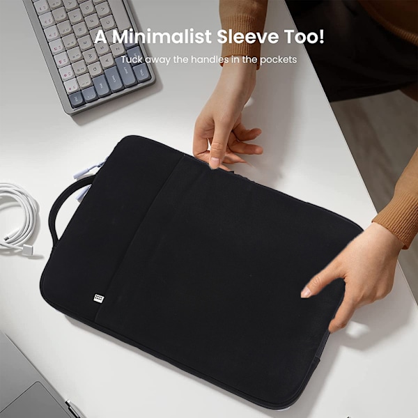13 Tuuman Kannettavan Tietokoneen Suojakotelo, Iskunvaimennus, Kevyt, Kuljetuslaukku, Suojaava Laukku, Ulkomitat 34,5 * 25 * 3 cm