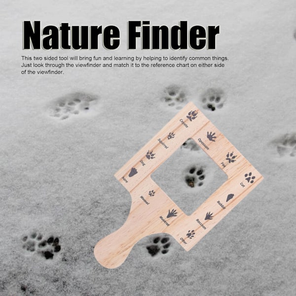 2 st Trä Naturguide Sökare Ram Dubbelsidig Barn Pedagogisk Leksak Sökare Identifieringsguide för Barn